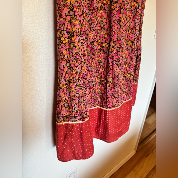 Dosa Liberty Midi Slip Dress 100% Cotton Floral Tank Pink Size 3 Medium EUC - Picture 7 of 11